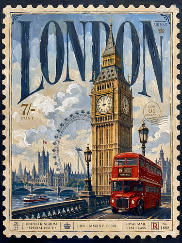 Vintage uitzicht op Londen