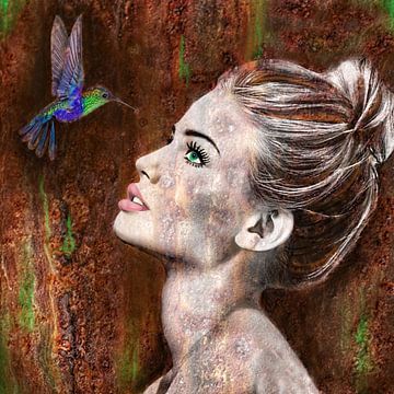 "Trust me hummingbird" by KleurrijkeKunst van Lianne Schotman