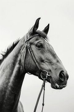 Fier Paardenhoofd in Zwart-Wit van ByNoukk