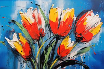 Tulipes abstraites sur Imagine