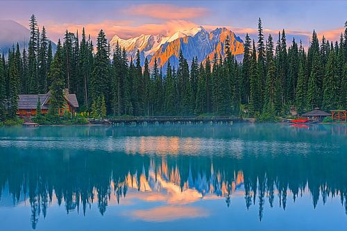 Zonsopkomst bij Emerald Lake