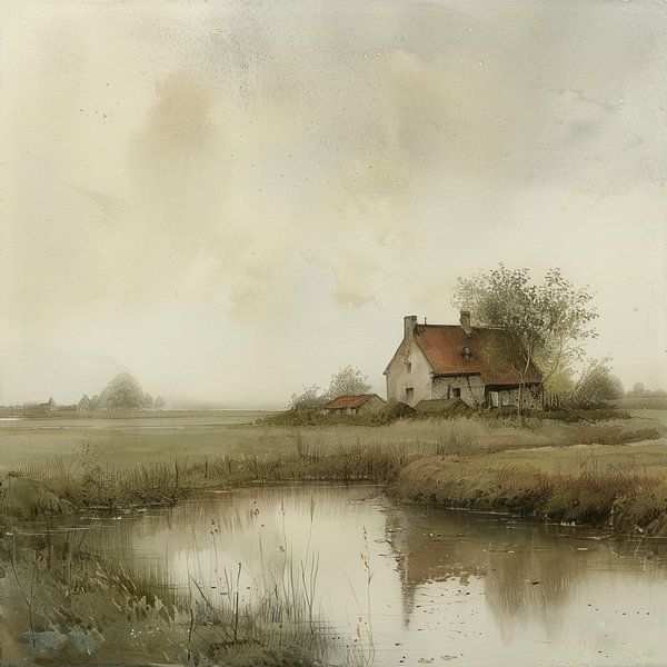 Boerderij met Rood Pannendak | Rustig Platteland met Boerderij van Bloemen Studio