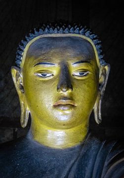 Buddha statue inside Maha Raja Viharaya or the Temple of the Great King (Cave No.2) van Inez Wijker