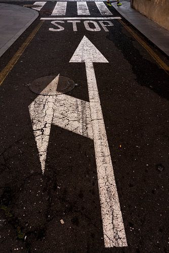 Juiste Weg Kiezen. Industrieel in Zwart en Zilver