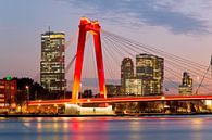 Willemsbrug in Rotterdam kurz nach Sonnenuntergang von Anton de Zeeuw Miniaturansicht