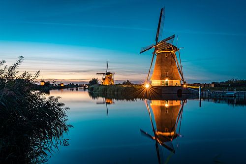 Molens na zonsondergang