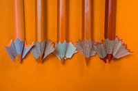 Oranje kleurpotloden