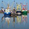3 bateaux de pêche dans le port de Lauwersoog sur Helene Ketzer