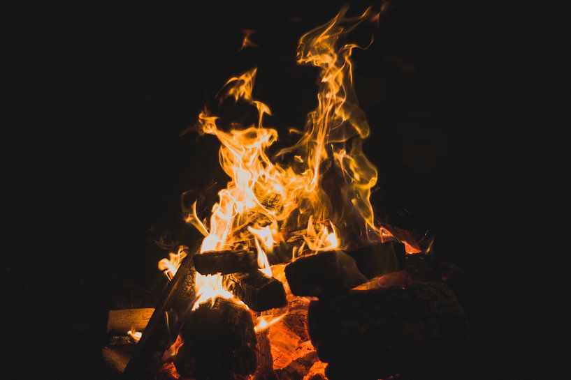 un feu de camp chaleureux par Jesse Doesburg