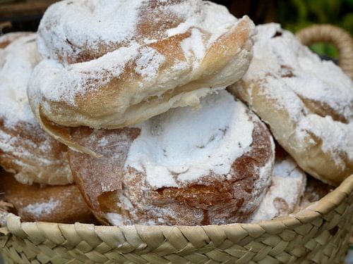Ensaimadas on Mallorca in a basket