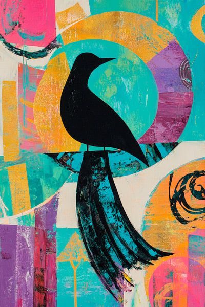 Colourful wing - A bird's dream by Poster Art Shop