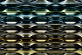 Abstract Japan shapes Teal by FRESH Fine Art