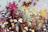 Wildblumen Ölmalerei von Patricia Piotrak Miniaturansicht