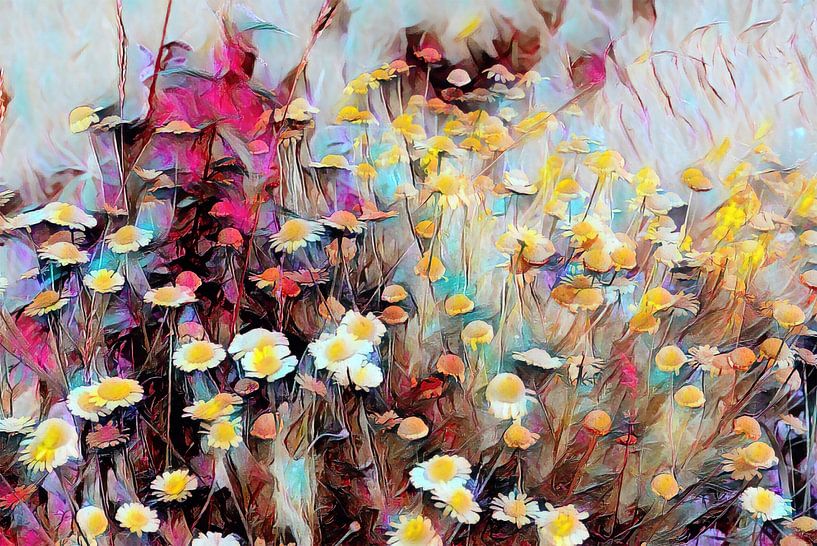 Wild flowers oil painting by Patricia Piotrak