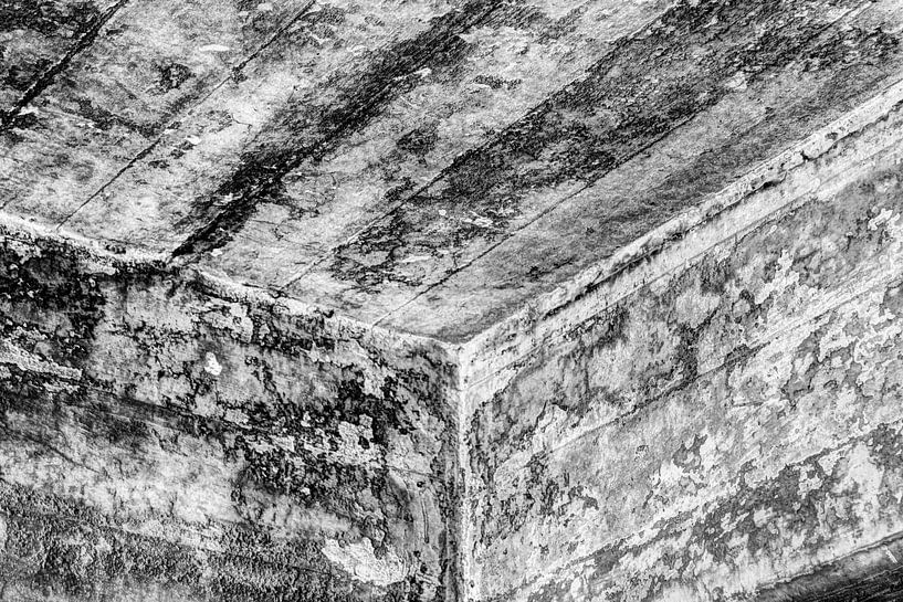 Minimalismus Kunst Fotografie Betonwand Schwarz und Weiß von Hendrik-Jan Kornelis
