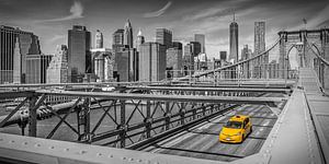 Stedelijke impressie van de Brooklyn Bridge | Panorama van Melanie Viola