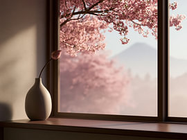 Frühlingsgelassenheit am Fenster