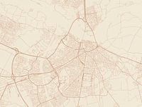 Terracotta style map of Nijmegen