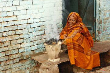 Pure schoonheid in de straten van india van Vivian Raaijmaakers