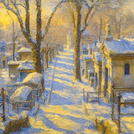 'Cimetière du Père-Lachaise' in de winter van Geert Van Baelen