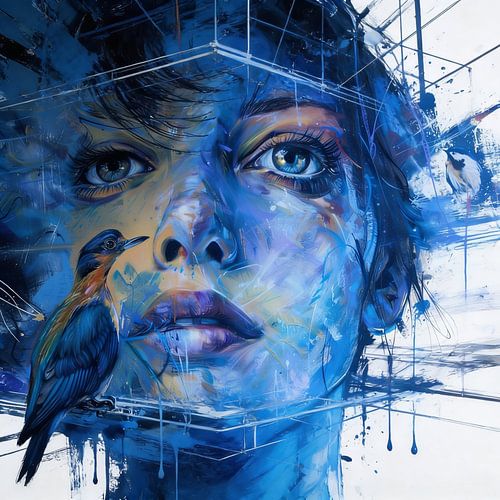 Silence bleu — Visage pensif aux traits marqués