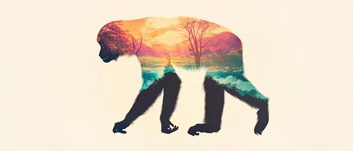 Dierenlandschap illusie