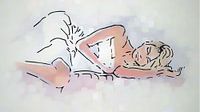Schlafende Dame, schlafende Frau, femme endormie