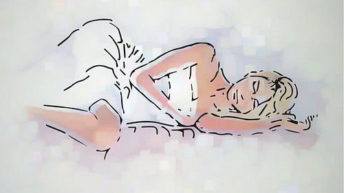 Sleeping lady, sleeping woman, femme endormie