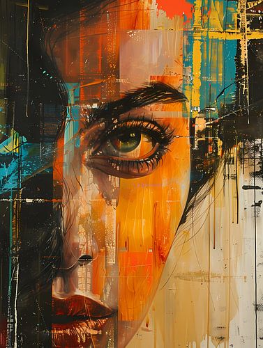 Portrait abstrait d'une femme