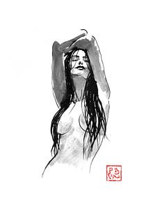 long hair nude sur Péchane Sumie