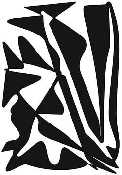 Zwart en wit abstract van Jacob von Sternberg Art