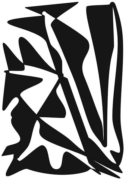 Schwarz und Weiss Abstrakt von FRESH Fine Art