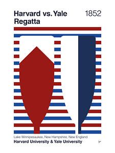 1852 Harvard gegen Yale Regatta