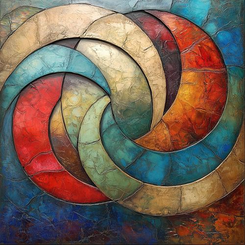 Abstrakte Spirale bunt