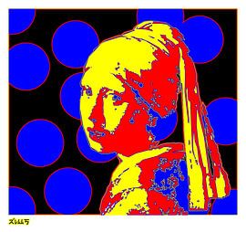 La fille aux pois bleus sur Koeien van Klaas
