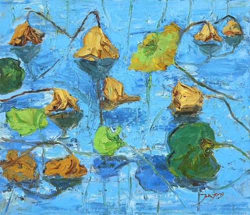 Feuilles de lotus jaunes