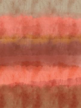 Bunte abstrakte Aquarelllandschaft in warmen Farben von Dina Dankers