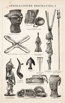 Gravure ancienne Civilisation africaine 1 sur Studio Wunderkammer