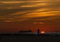 Running at sunset