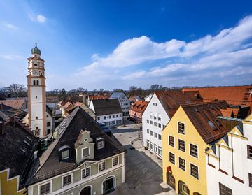 Uitzicht over de daken van Schrobenhausen