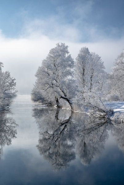 Mystieke winterochtend in Beieren van Achim Thomae