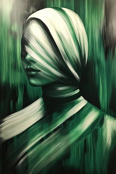 Portrait d'une femme méconnaissable par Franka Poulain