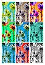 Collage: bunte Blumen von Norbert Sülzner Miniaturansicht