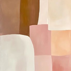Sanfte, neutrale abstrakte Malerei von IamHome Studio