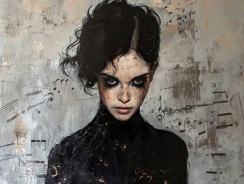 Mélodie mélancolique sur Peinture Abstraite