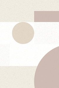 Skandinavische Abstraktion auf Beige