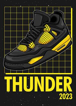 Air Jordan 4 Retro Thunder Sneaker van Adam Khabibi