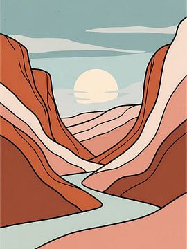 Canyon River Sunset Dream