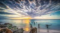 Sunset at Divi Beach Aruba by Harold van den Hurk thumbnail