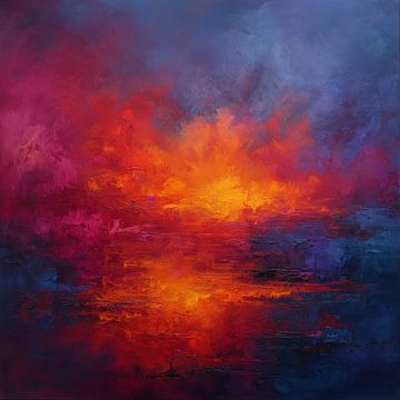 Soleil dans une mer ardente